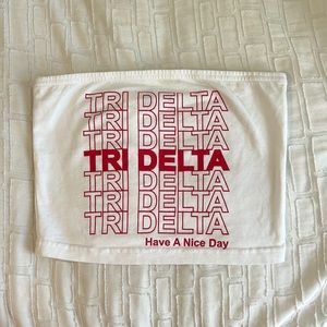 Tri Delta/Delta Delta Delta Sorority tube top